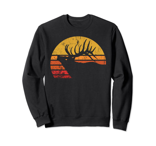 Distressed Elk Buck Deer Sweatshirt - Casual Everyday Wear Men Women - T-Shirt, Sweatshirt, Hoodie