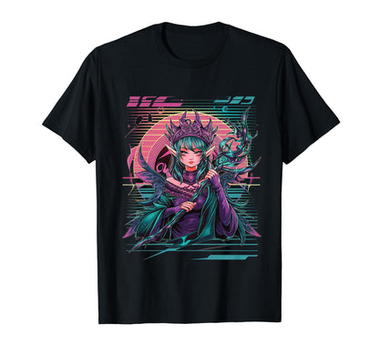 Celtic Fairy Retrowave Vaporwave Elf T-Shirt - Casual Everyday Wear Unisex - T-Shirt, Sweatshirt, Hoodie