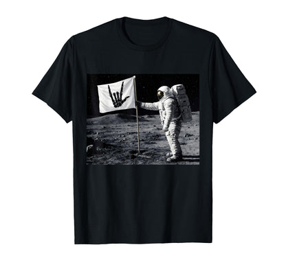Astronaut Rock Skeleton Moon Landing Funny T-Shirt - Unique Graphic Unisex - T-Shirt, Sweatshirt, Hoodie