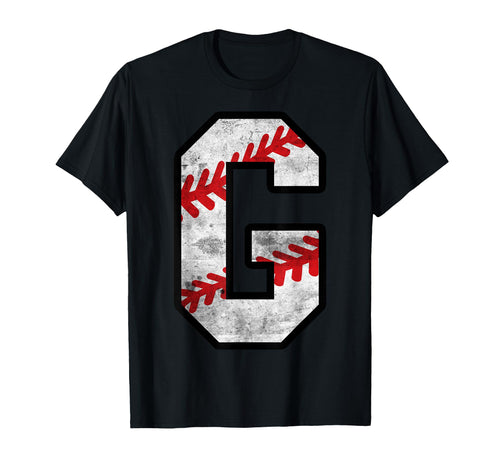 Distressed Baseball Letter G T-Shirt - Custom Art Print Men Women - T-Shirt, Sweatshirt, Hoodie