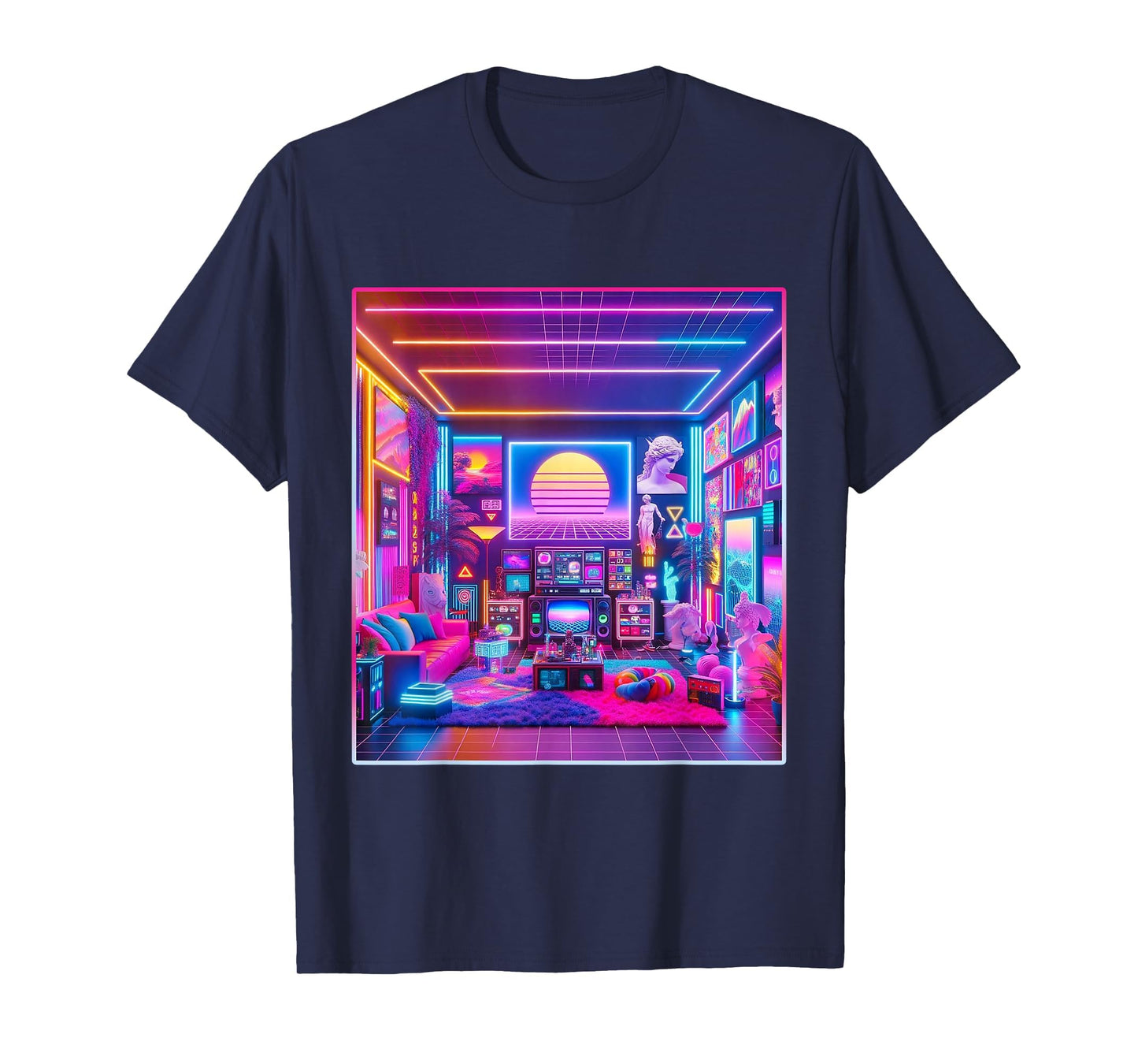 Vaporwave Aesthetic 80S 90S Colorful Room T-Shirt - Graphic Print Men Women - T-Shirt, Sweatshirt, Hoodie