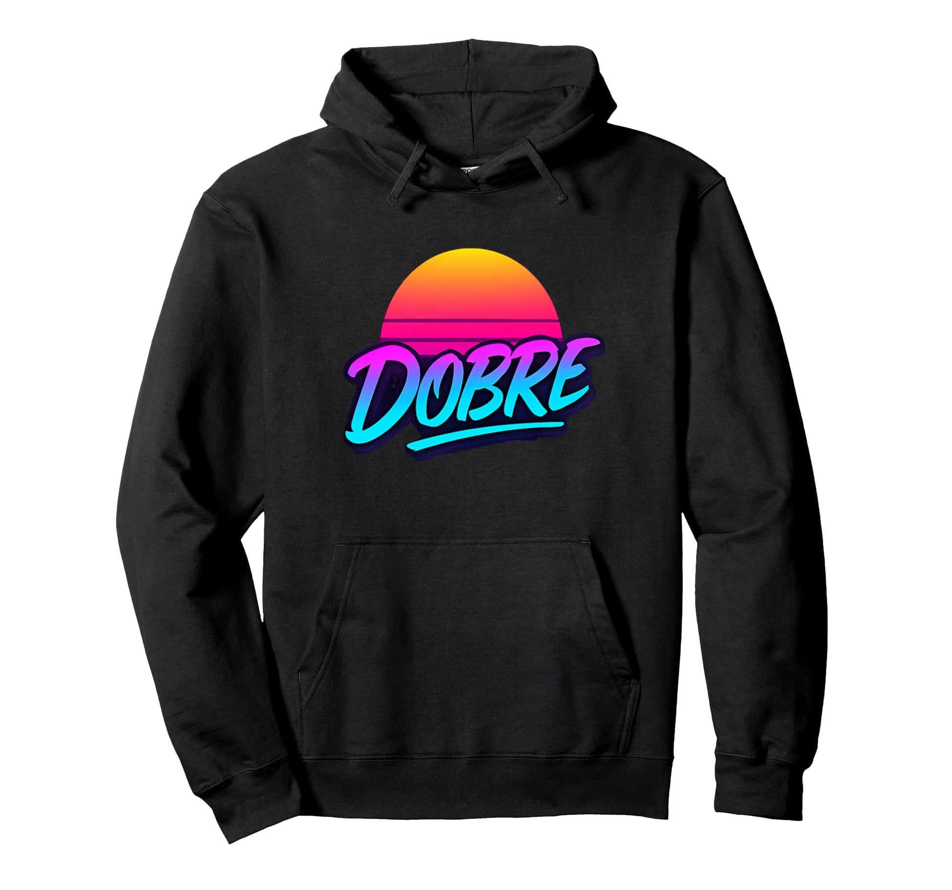 Dobre Sunset 80S Vaporwave Neon Hoodie - Streetwear Style for Adults - T-Shirt, Sweatshirt, Hoodie