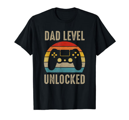 Dad Level Unlocked Funny New Dad Video T-Shirt - Trendy Graphic Unisex - T-Shirt, Sweatshirt, Hoodie
