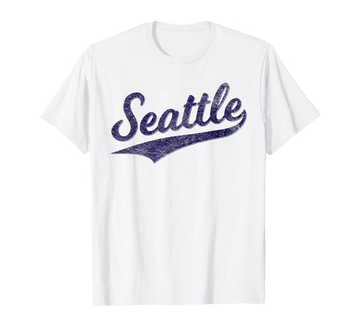 Seattle Washington Varsity Script T-Shirt - Aesthetic Graphic Men Women - T-Shirt, Sweatshirt, Hoodie