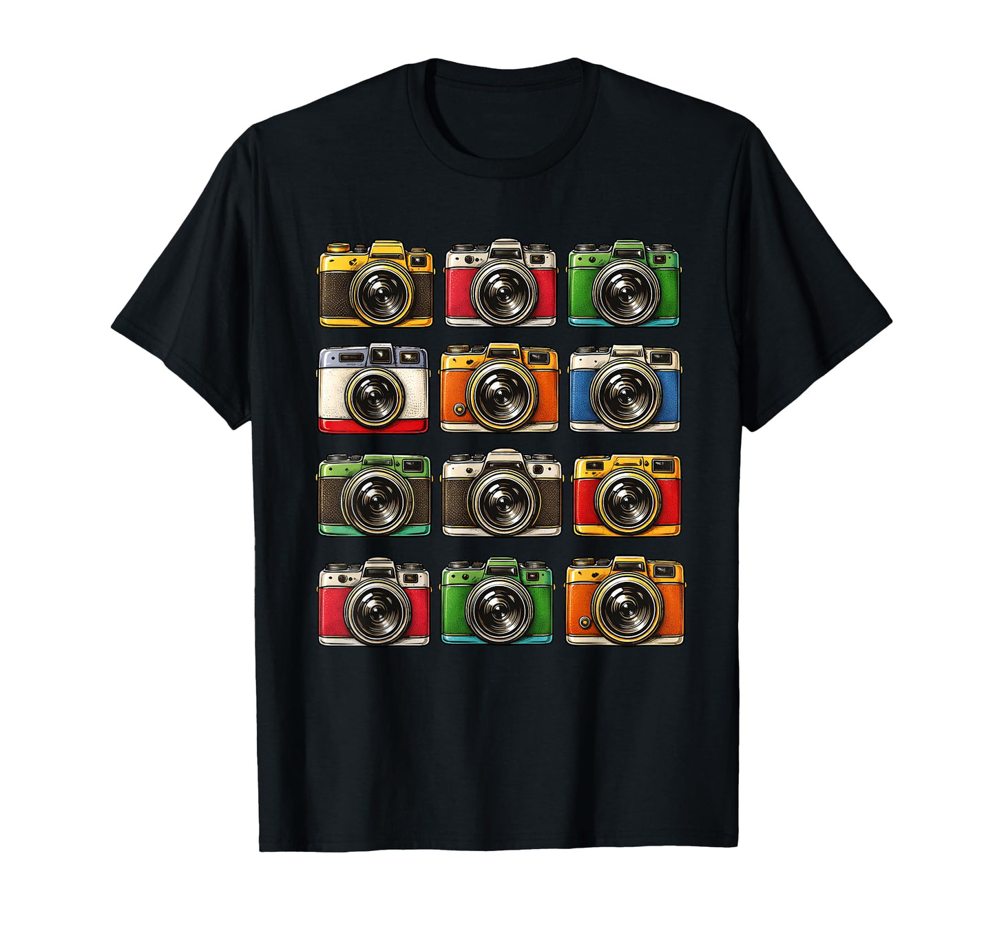 Photographer Camera Collection T-Shirt - Unique Graphic for Adults - T-Shirt, Sweatshirt, Hoodie