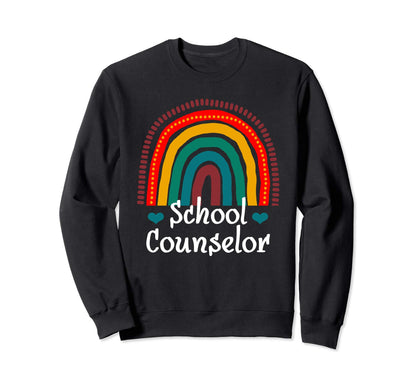 Womens School Counselor Colors Boho Sweatshirt - Graphic Print for Adults - T-Shirt, Sweatshirt, Hoodie