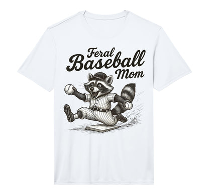 Mens Raccoon Feral Baseball Mom Trash T-Shirt - Aesthetic Graphic Unisex - T-Shirt, Sweatshirt, Hoodie
