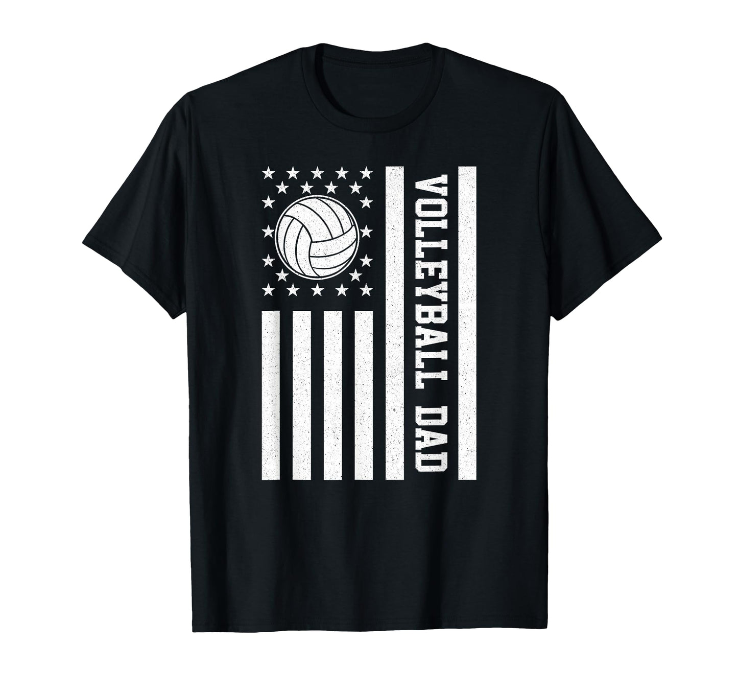 Volleyball Dad Usa American Flag T-Shirt - Minimalist Print Unisex - T-Shirt, Sweatshirt, Hoodie