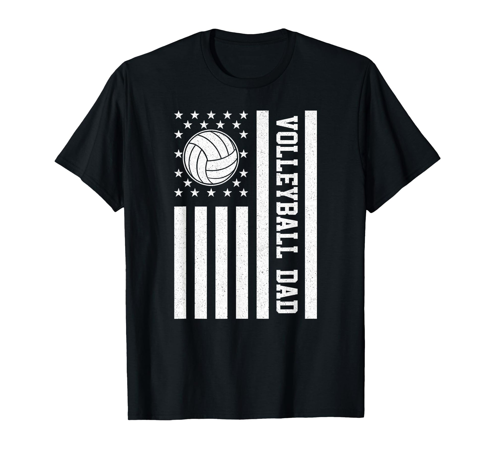 Volleyball Dad Usa American Flag T-Shirt - Minimalist Print Unisex - T-Shirt, Sweatshirt, Hoodie