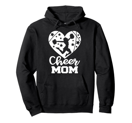 Cheer Mom Heart Funny Cheerleader Hoodie - Streetwear Style for Adults - T-Shirt, Sweatshirt, Hoodie
