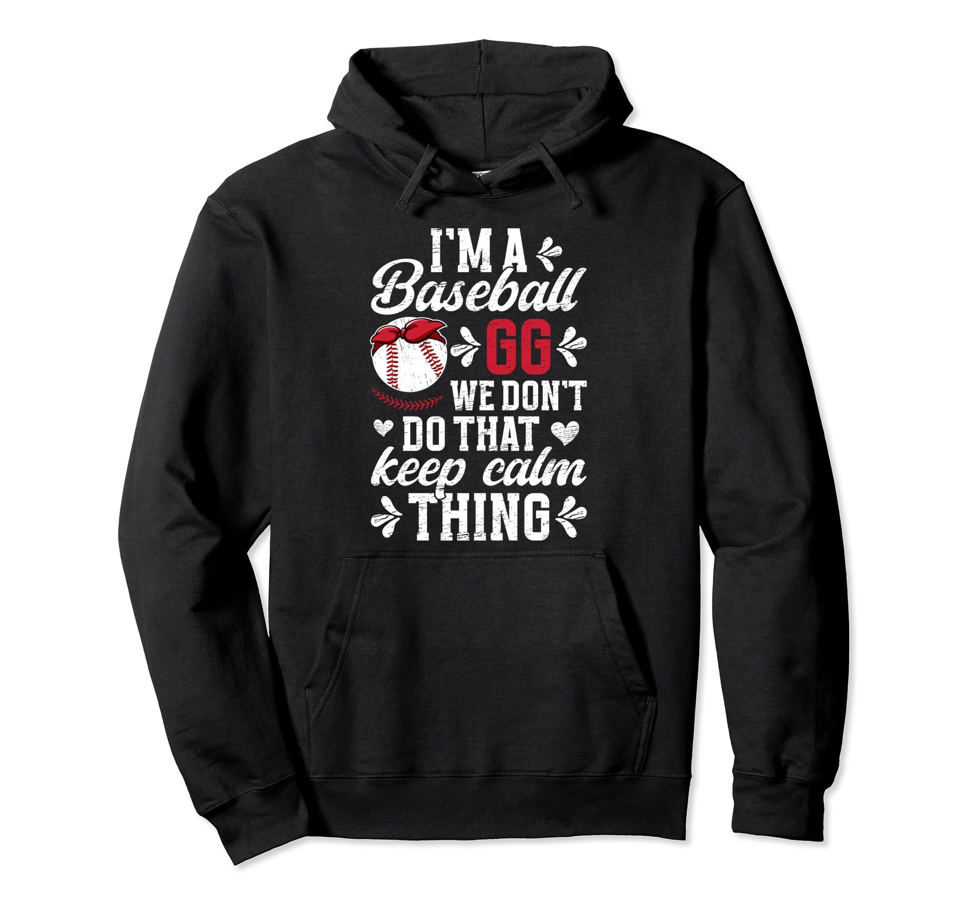 Im Baseball Gg Grandma Gg Baseball Hoodie - Graphic Print for Adults - T-Shirt, Sweatshirt, Hoodie