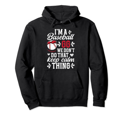 Im Baseball Gg Grandma Gg Baseball Hoodie - Graphic Print for Adults - T-Shirt, Sweatshirt, Hoodie
