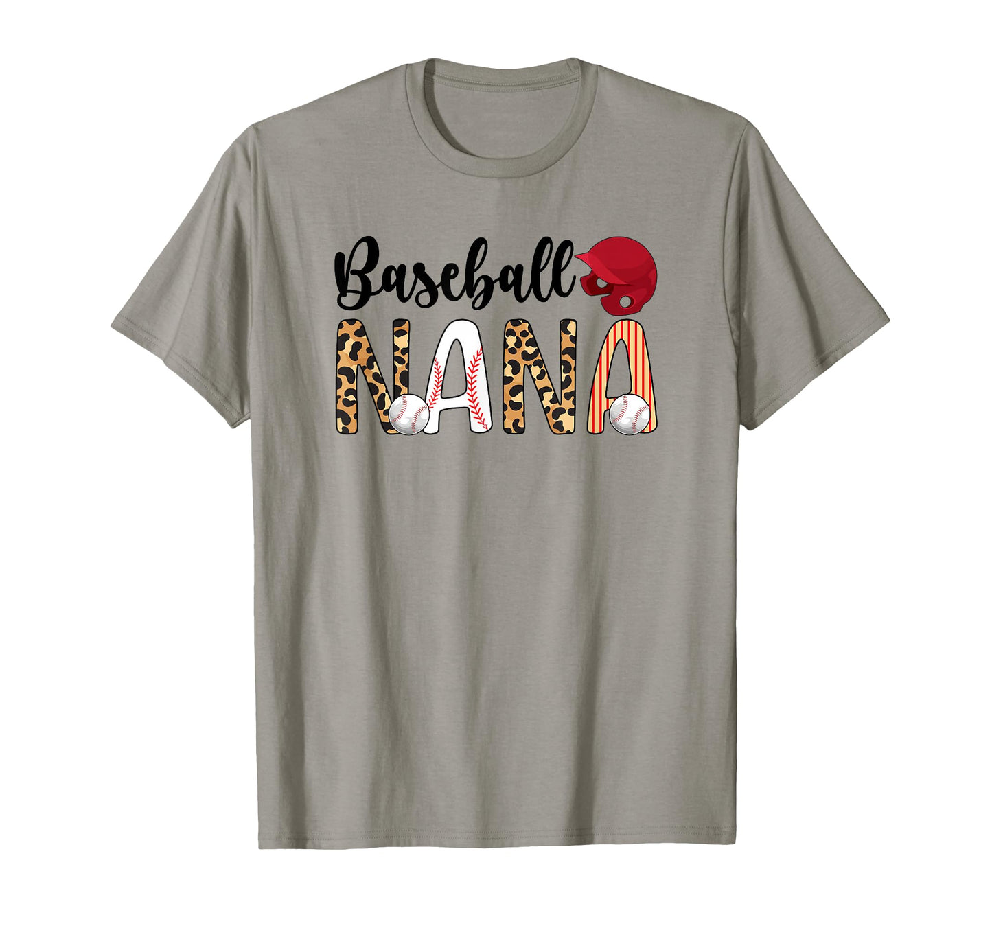 Baseball Nana Leopard Grandma Nana T-Shirt - Custom Art Print Men Women - T-Shirt, Sweatshirt, Hoodie