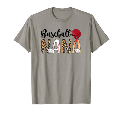 Baseball Nana Leopard Grandma Nana T-Shirt - Custom Art Print Men Women - T-Shirt, Sweatshirt, Hoodie