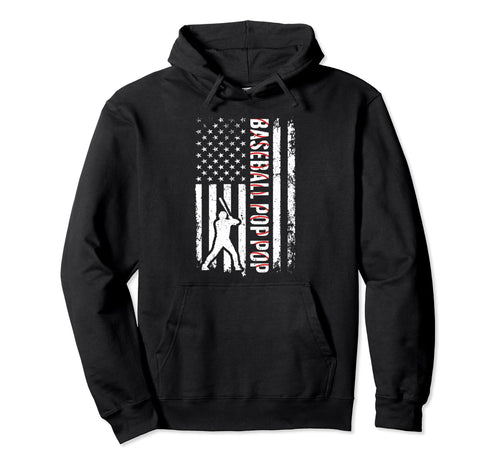 Baseball Pop Pop Baseball Player Pop Hoodie - Fun Novelty Design Men Women - T-Shirt, Sweatshirt, Hoodie
