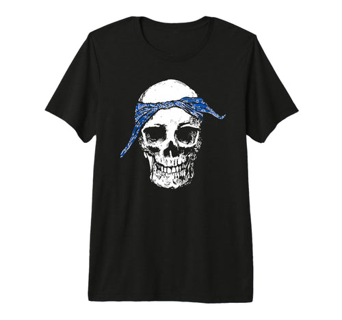 Hip Hop Skull Blue Do Rag Bandana Old T-Shirt - Fun Novelty Design Unisex - T-Shirt, Sweatshirt, Hoodie