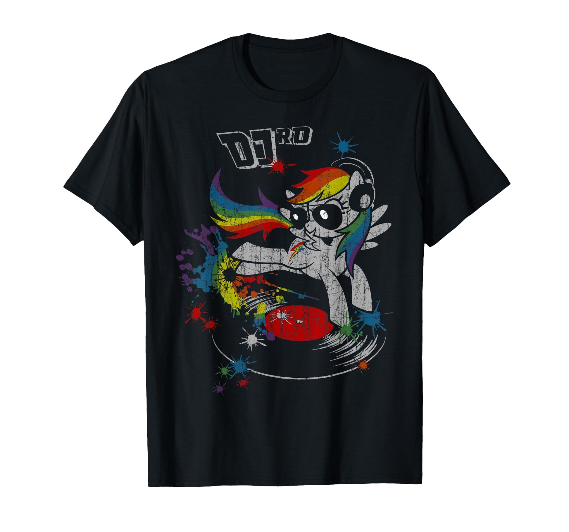 Dj Rd Rainbow Dash Fluttershy Rarity T-Shirt - Unique Graphic Men Women - T-Shirt, Sweatshirt, Hoodie