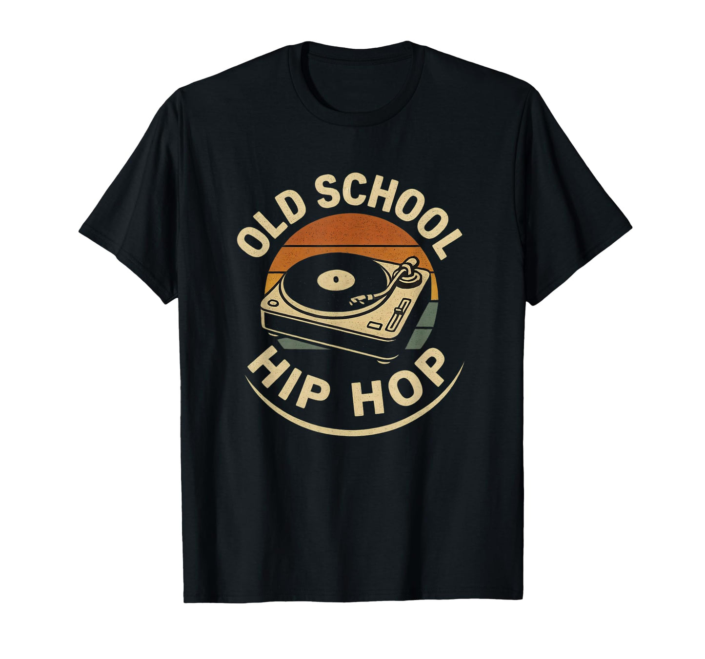 Old School Hip Hop Turntable Sunset T-Shirt - Unique Graphic for Adults - T-Shirt, Sweatshirt, Hoodie