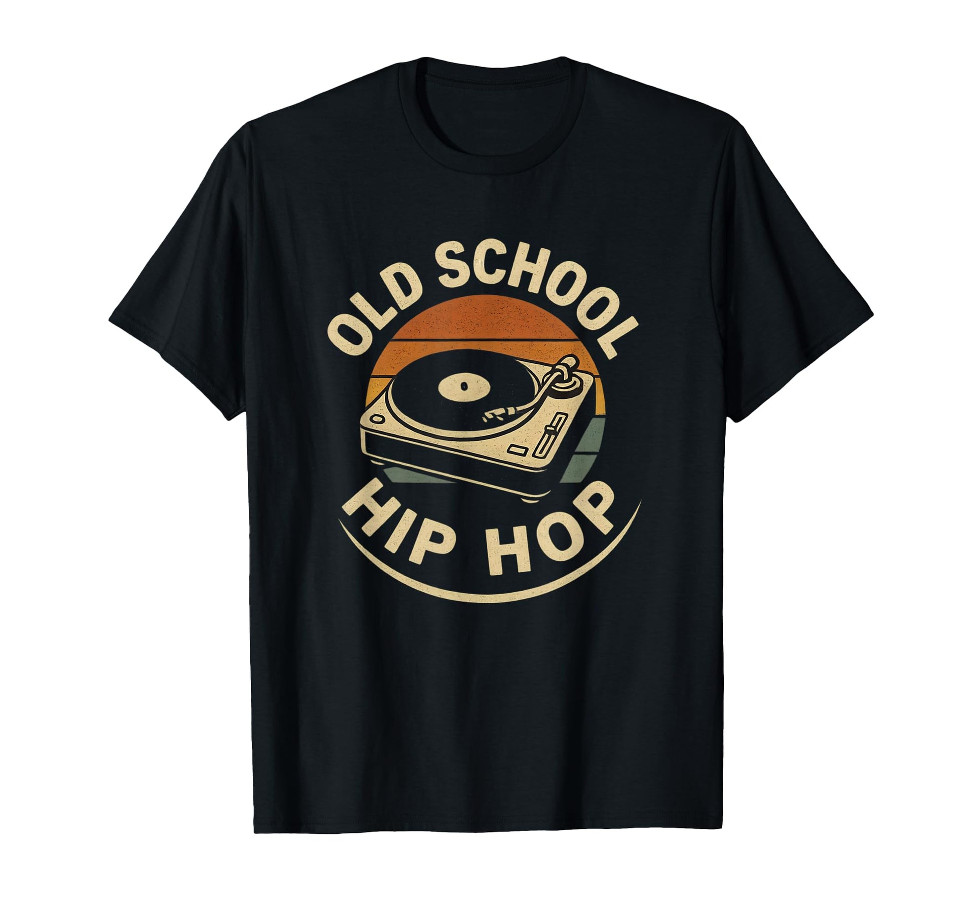Old School Hip Hop Turntable Sunset T-Shirt - Unique Graphic for Adults - T-Shirt, Sweatshirt, Hoodie