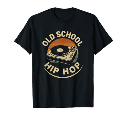 Old School Hip Hop Turntable Sunset T-Shirt - Unique Graphic for Adults - T-Shirt, Sweatshirt, Hoodie