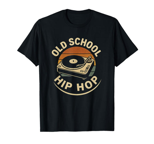 Old School Hip Hop Turntable Sunset T-Shirt - Unique Graphic for Adults - T-Shirt, Sweatshirt, Hoodie