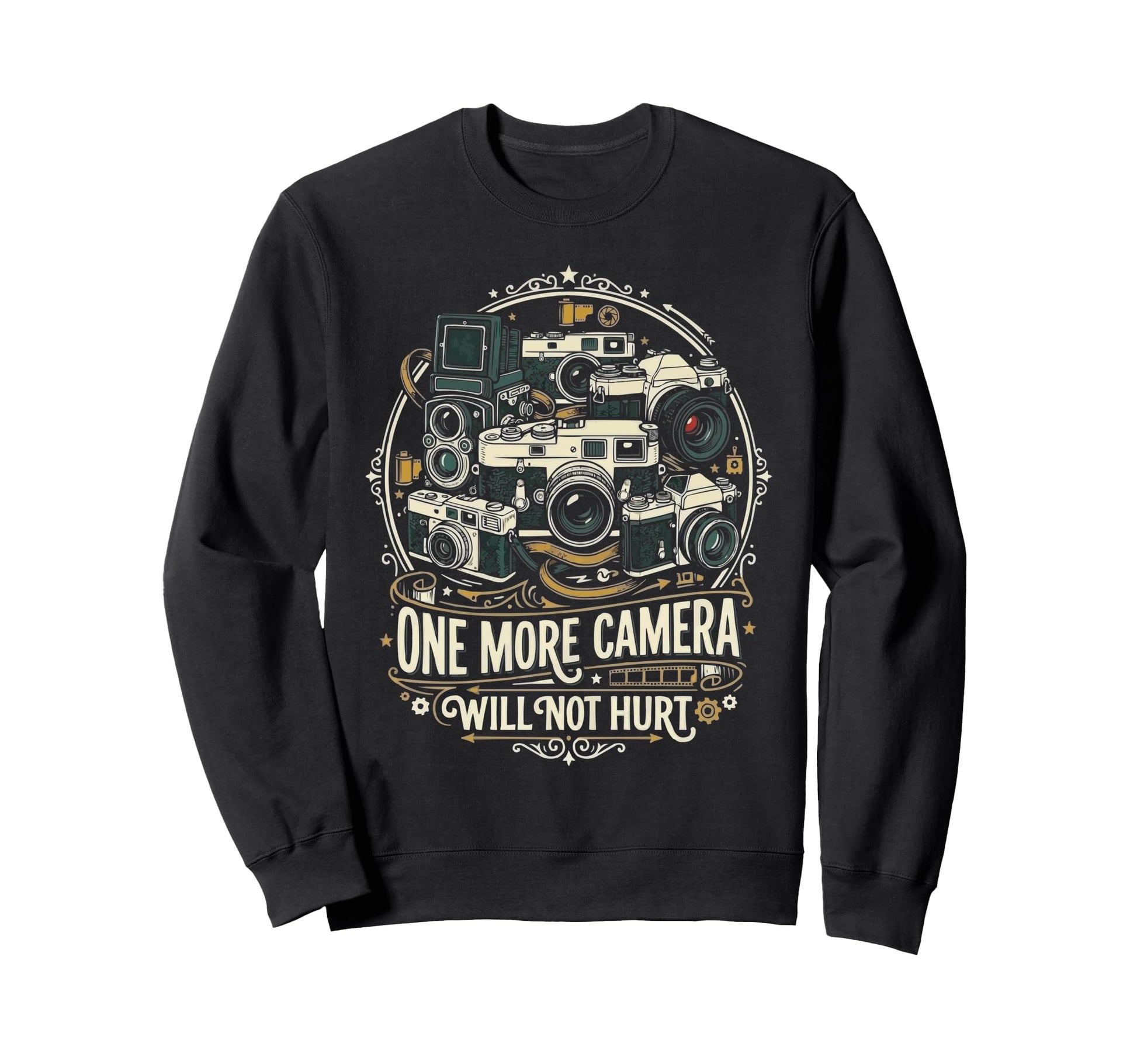 Camera Collector Photography Sweatshirt - Minimalist Print Men Women - T-Shirt, Sweatshirt, Hoodie