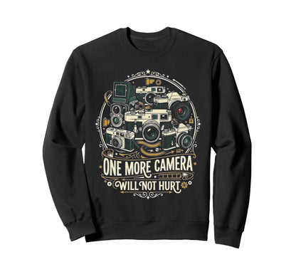 Camera Collector Photography Sweatshirt - Minimalist Print Men Women - T-Shirt, Sweatshirt, Hoodie