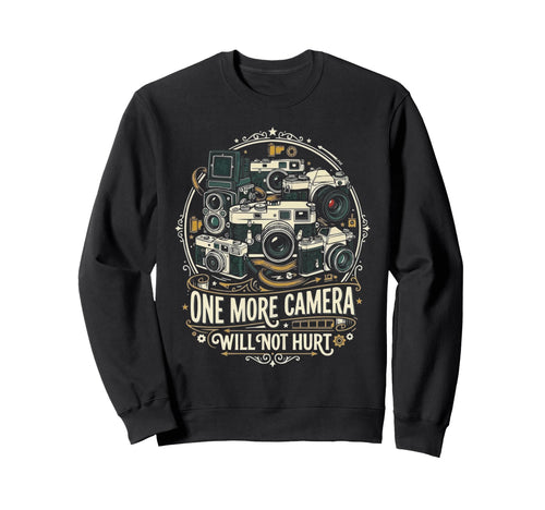 Camera Collector Photography Sweatshirt - Minimalist Print Men Women - T-Shirt, Sweatshirt, Hoodie