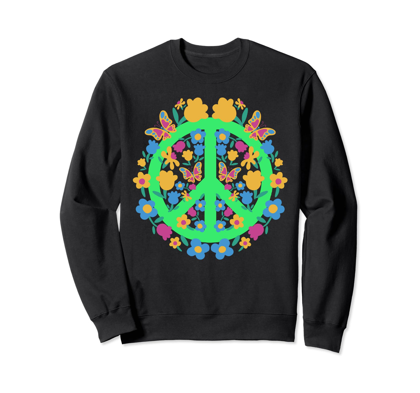 Hippie 60S 70S Costume Party Sweatshirt - Novelty Apparel for Adults - T-Shirt, Sweatshirt, Hoodie