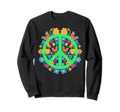 Hippie 60S 70S Costume Party Sweatshirt - Novelty Apparel for Adults - T-Shirt, Sweatshirt, Hoodie