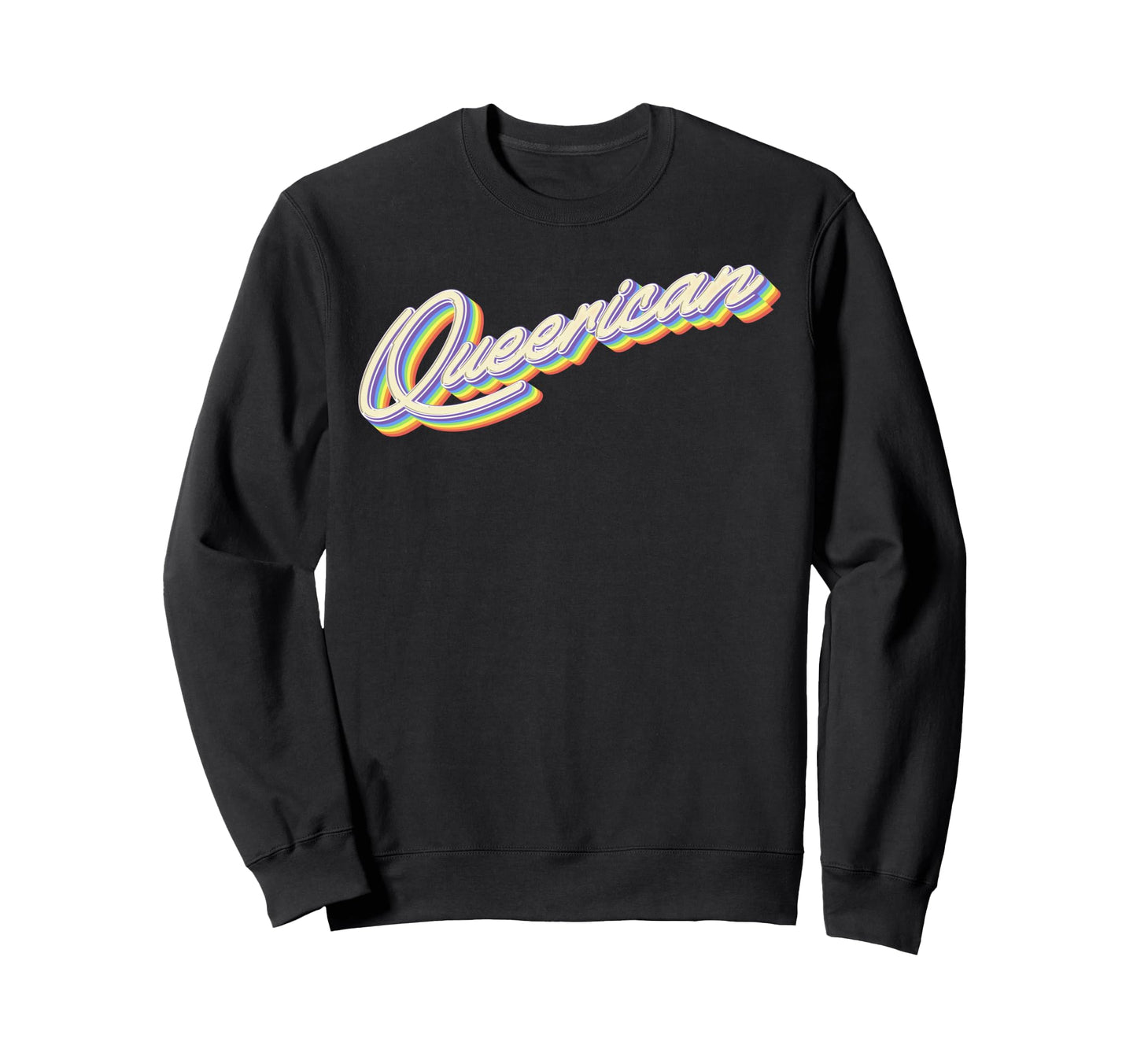 Queerican Lgbtq Pride Rainbow Sweatshirt - Streetwear Style Men Women - T-Shirt, Sweatshirt, Hoodie