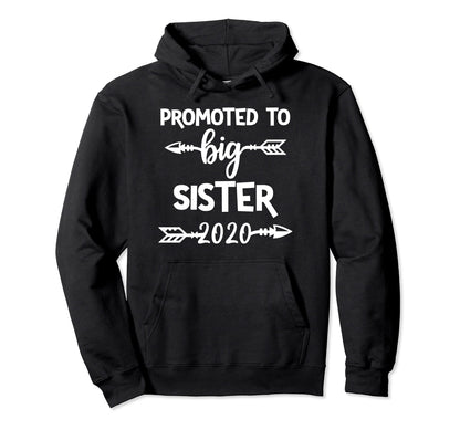 Promoted To Big Sister Est 2020 Boho Hoodie - Minimalist Print Men Women - T-Shirt, Sweatshirt, Hoodie