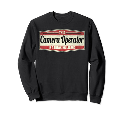 Funny Profession Camera Operator Sweatshirt - Minimalist Print for Adults - T-Shirt, Sweatshirt, Hoodie
