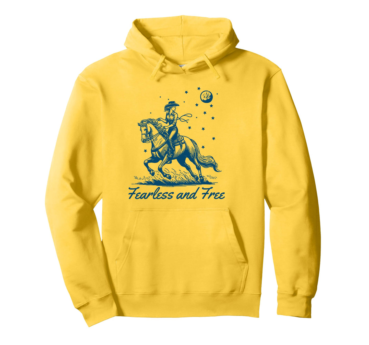 Cowgirl Western Fearless And Free Hoodie - Custom Art Print for Adults - T-Shirt, Sweatshirt, Hoodie