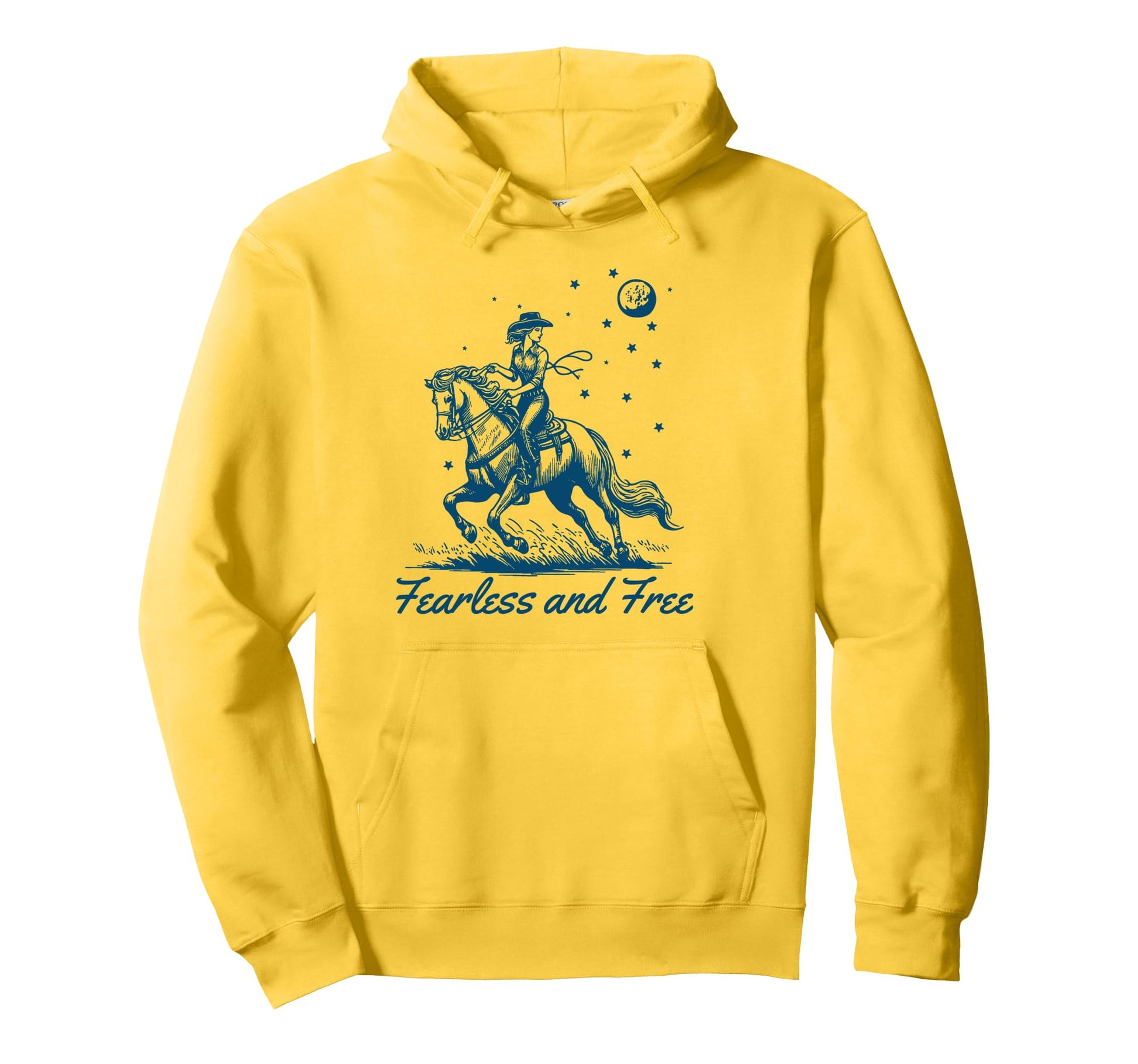 Cowgirl Western Fearless And Free Hoodie - Custom Art Print for Adults - T-Shirt, Sweatshirt, Hoodie