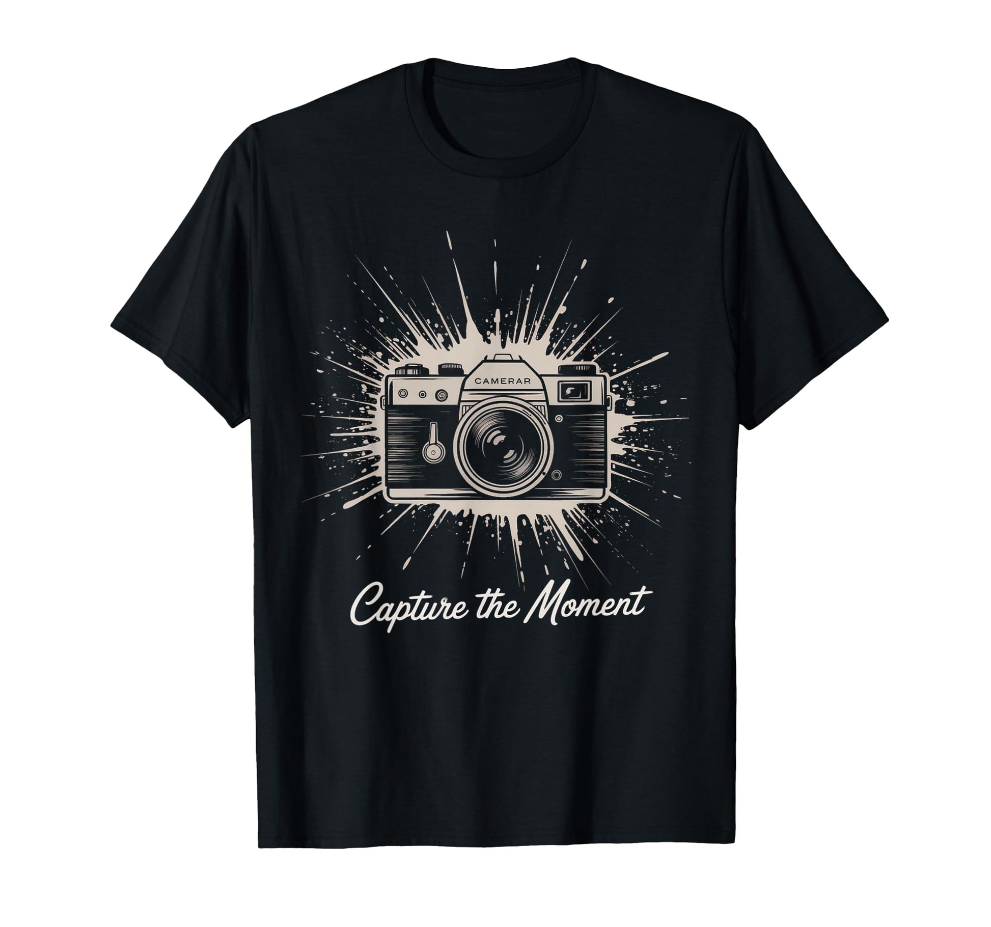 Capture Moment Camera Photography Art T-Shirt - Unique Graphic for Adults - T-Shirt, Sweatshirt, Hoodie