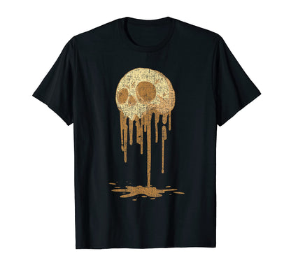 Skull Paint Drip Vaporwave Aesthetic T-Shirt - Custom Art Print Men Women - T-Shirt, Sweatshirt, Hoodie