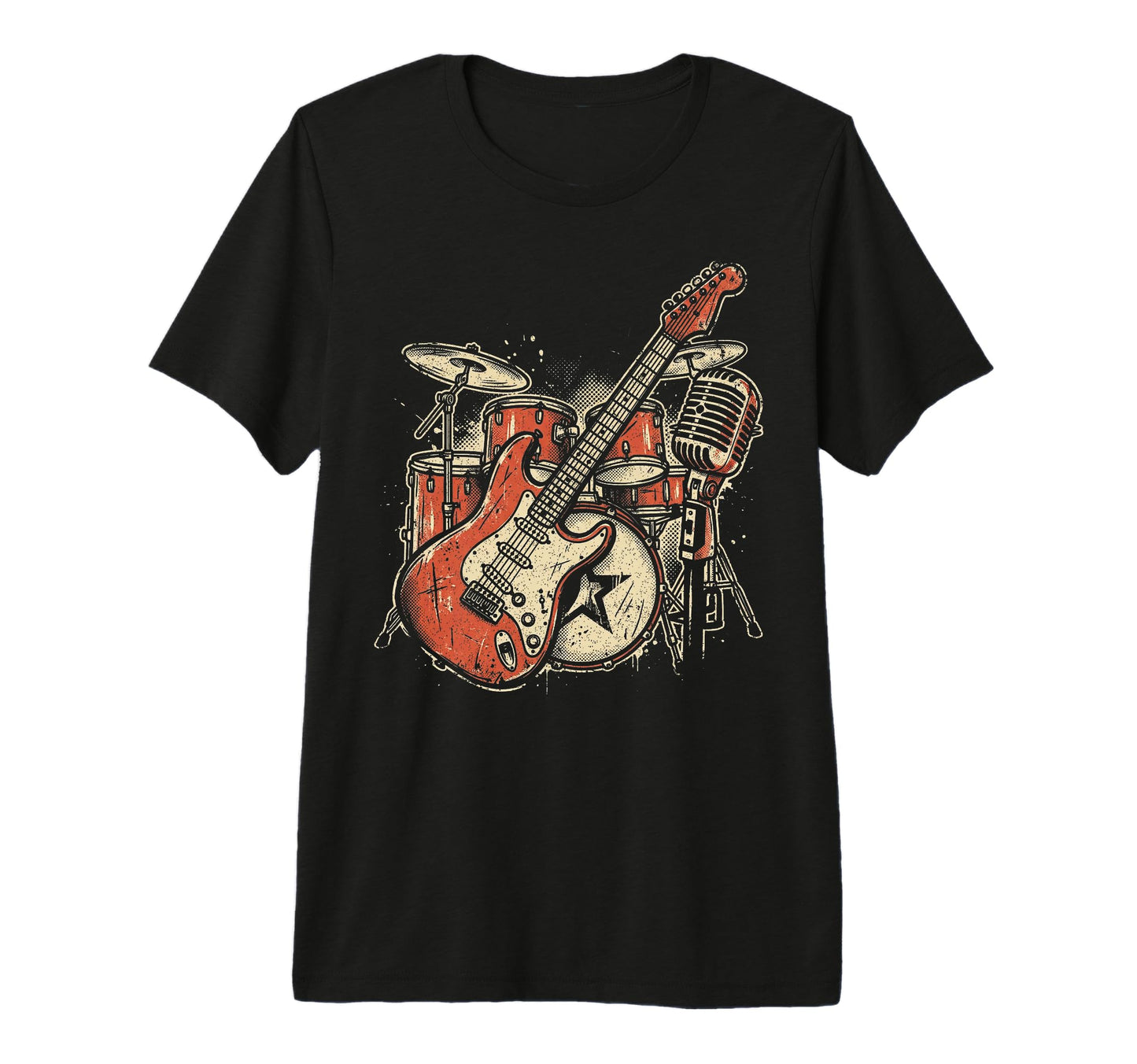 Rock Band Instruments Rock And Roll T-Shirt - Trendy Graphic Unisex - T-Shirt, Sweatshirt, Hoodie