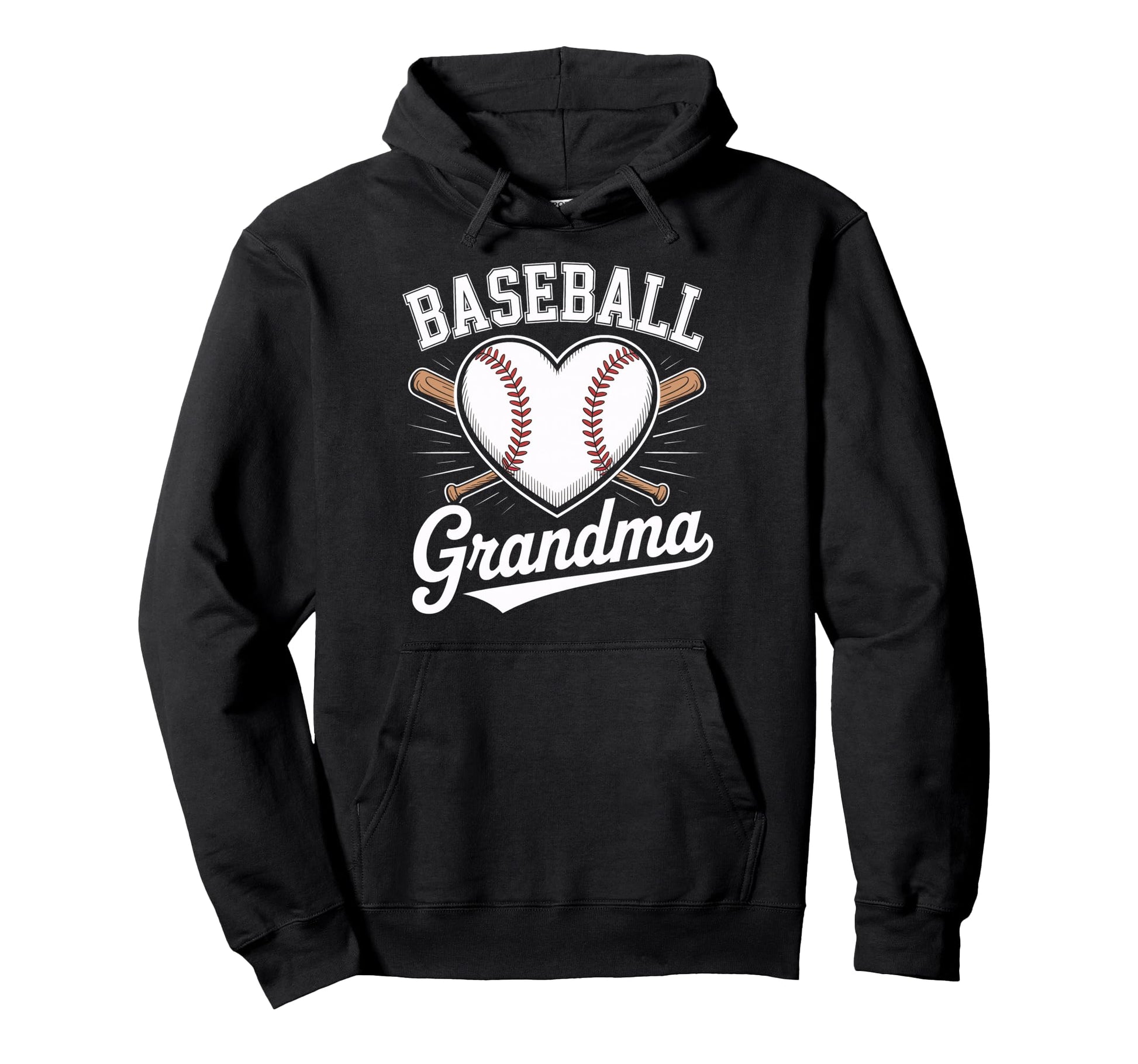 Heart Baseball Grandma Softball Lovers Hoodie - Fun Novelty Design Unisex - T-Shirt, Sweatshirt, Hoodie