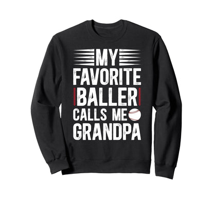 Proud Baseball Grandpa Baseball Sweatshirt - Fun Novelty Design Men Women - T-Shirt, Sweatshirt, Hoodie