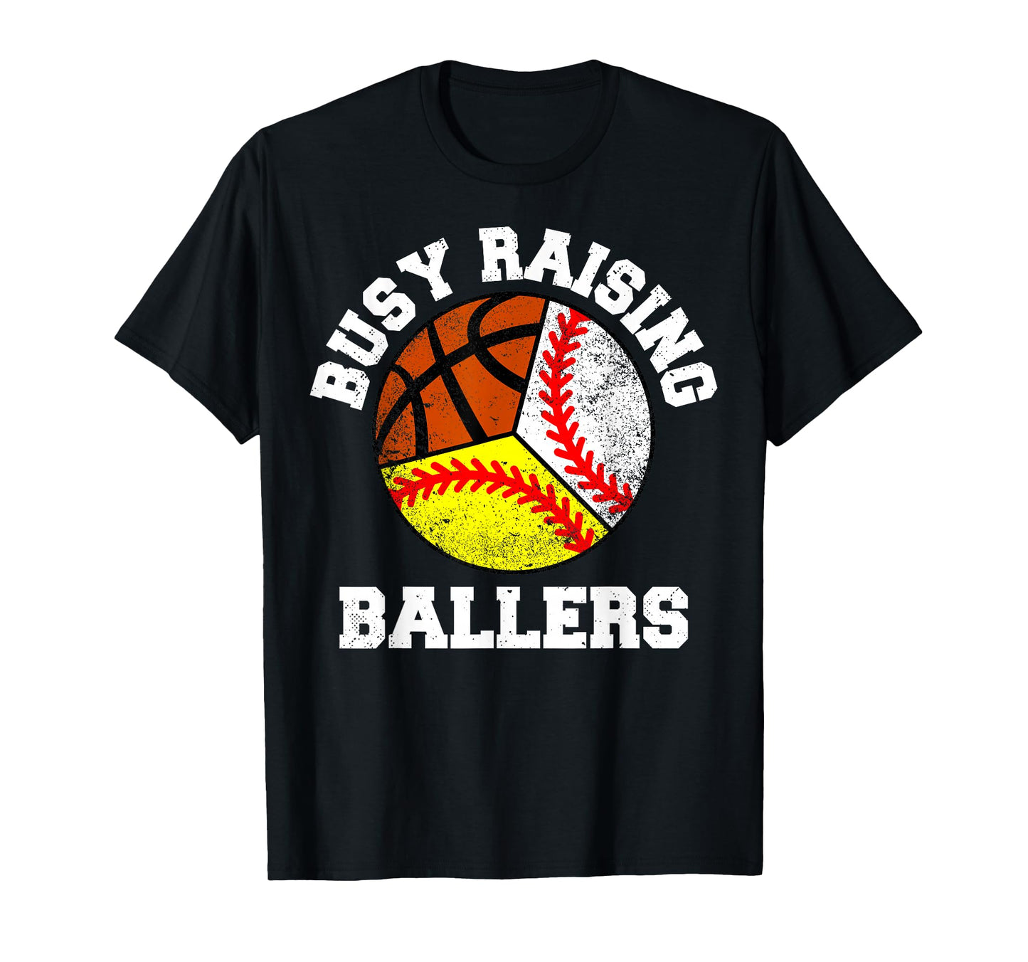 Busy Raising Ballers Funny Baseball T-Shirt - Minimalist Print Men Women - T-Shirt, Sweatshirt, Hoodie