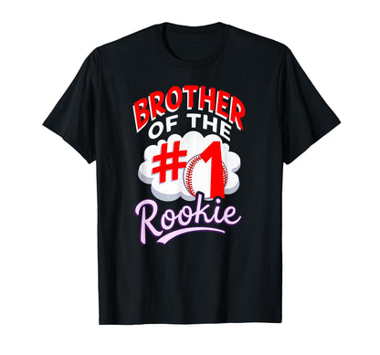 Brother Rookie 1St Birthday Baseball T-Shirt - Trendy Graphic Unisex - T-Shirt, Sweatshirt, Hoodie