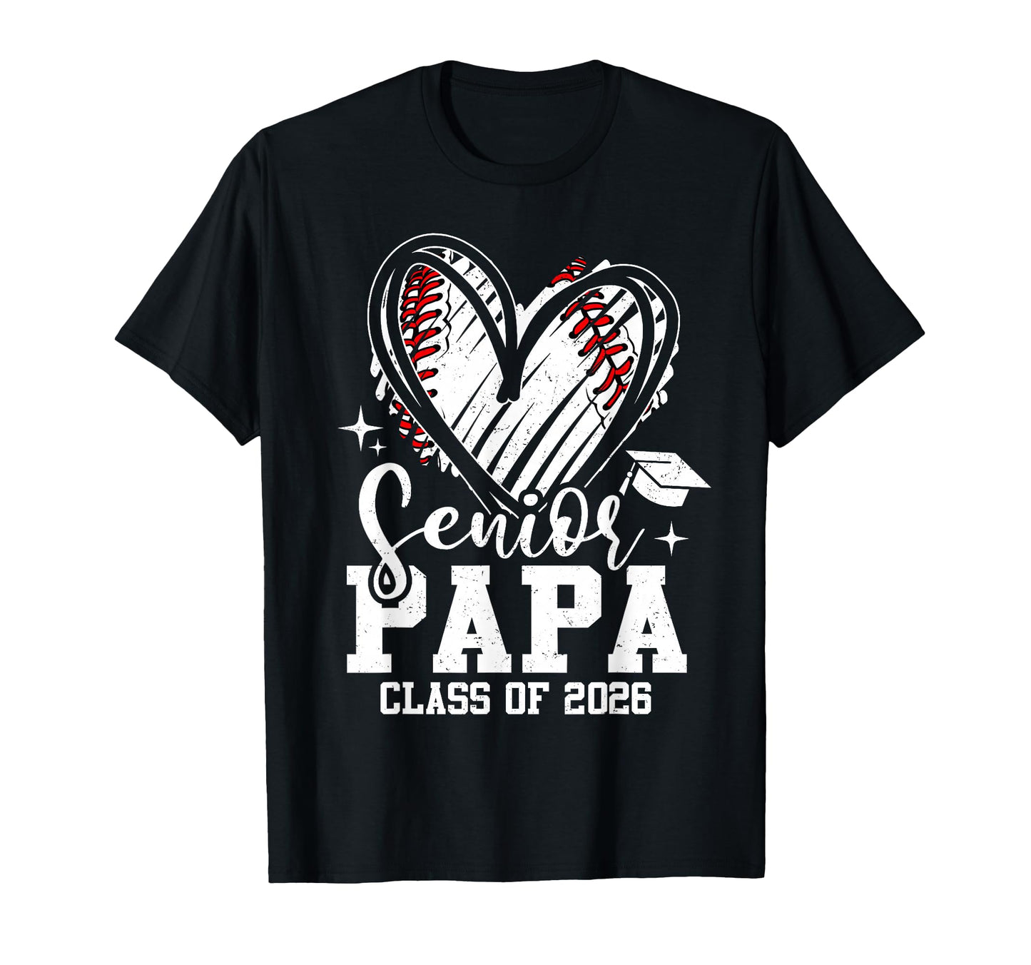 Senior Papa Class 2026 Baseball T-Shirt - Custom Art Print Men Women - T-Shirt, Sweatshirt, Hoodie