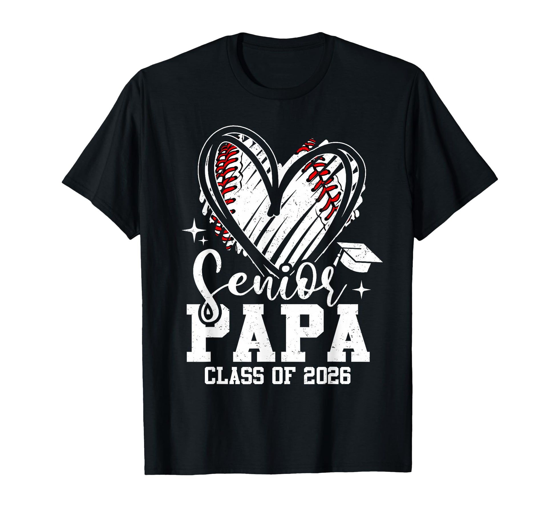 Senior Papa Class 2026 Baseball T-Shirt - Custom Art Print Men Women - T-Shirt, Sweatshirt, Hoodie