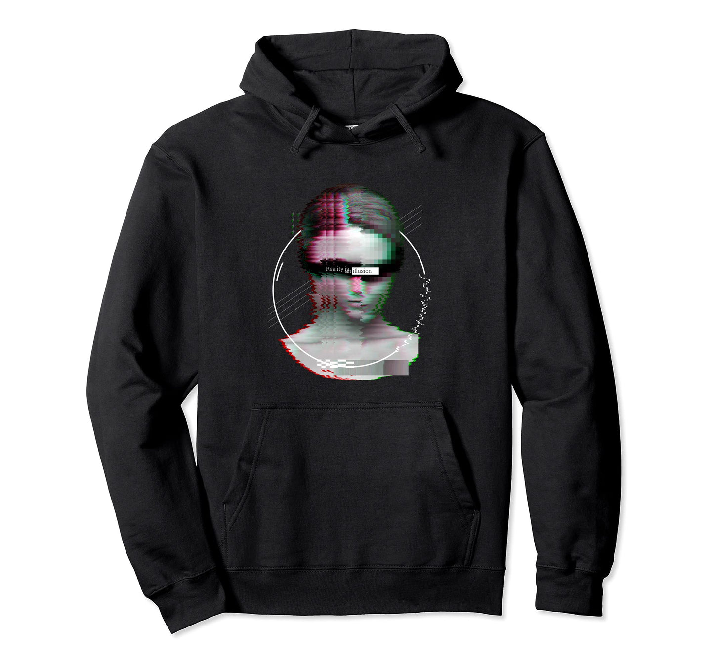 Glitch Greek Statue Sculpture Retrowave Hoodie - Minimalist Print Unisex - T-Shirt, Sweatshirt, Hoodie