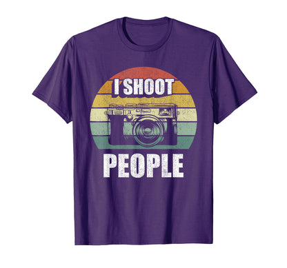 I Shoot People Funny Camera Gifts T-Shirt - Aesthetic Graphic Men Women - T-Shirt, Sweatshirt, Hoodie