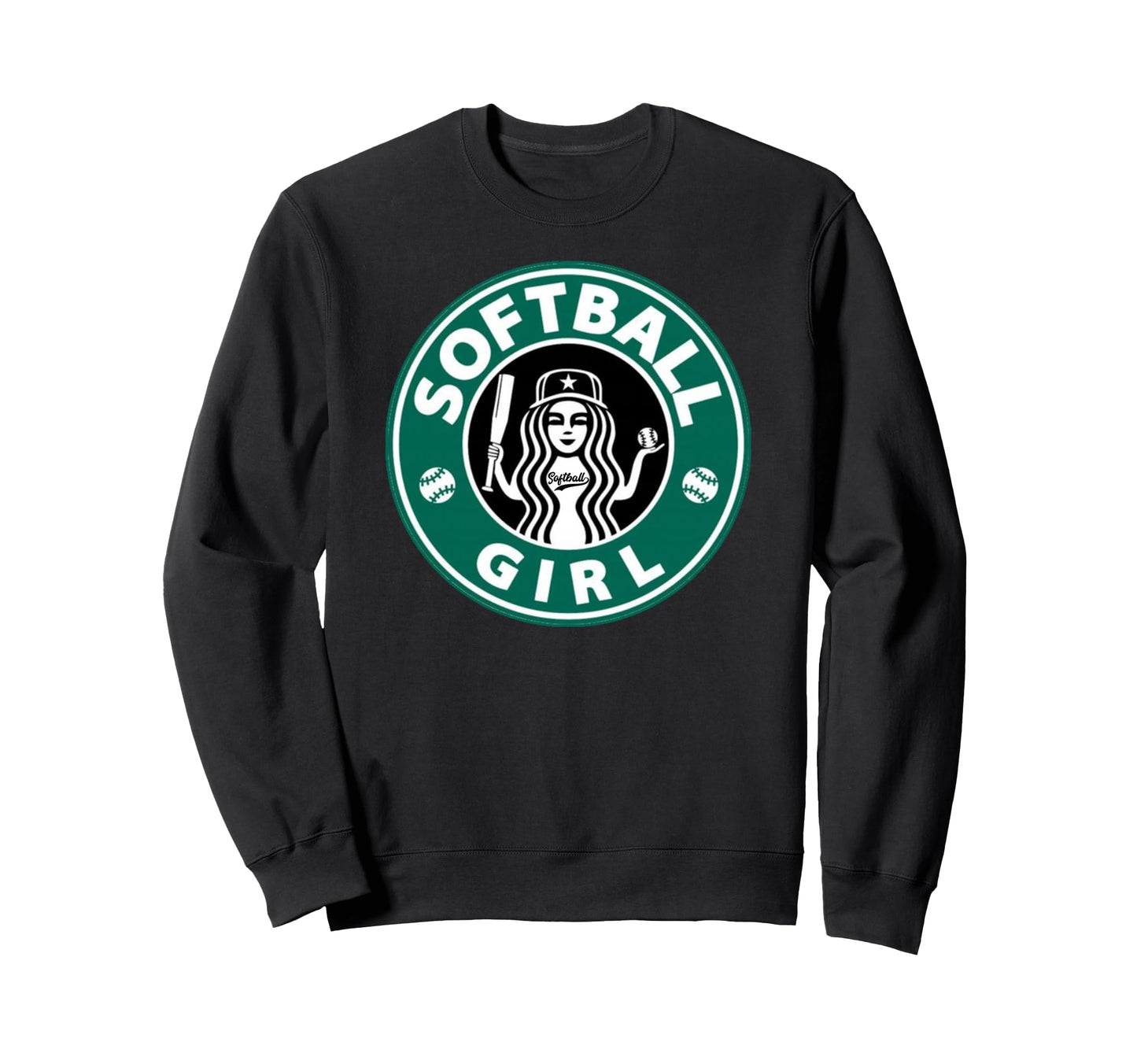 Softball Logo Teen Players Or Mom Sweatshirt - Novelty Apparel for Adults - T-Shirt, Sweatshirt, Hoodie