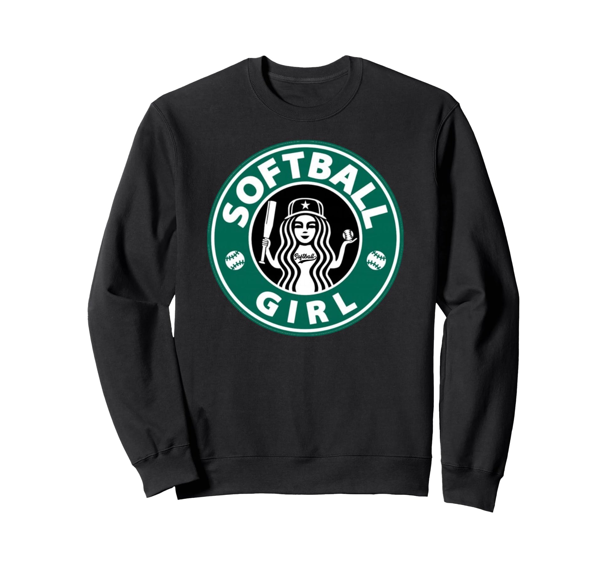 Softball Logo Teen Players Or Mom Sweatshirt - Novelty Apparel for Adults - T-Shirt, Sweatshirt, Hoodie