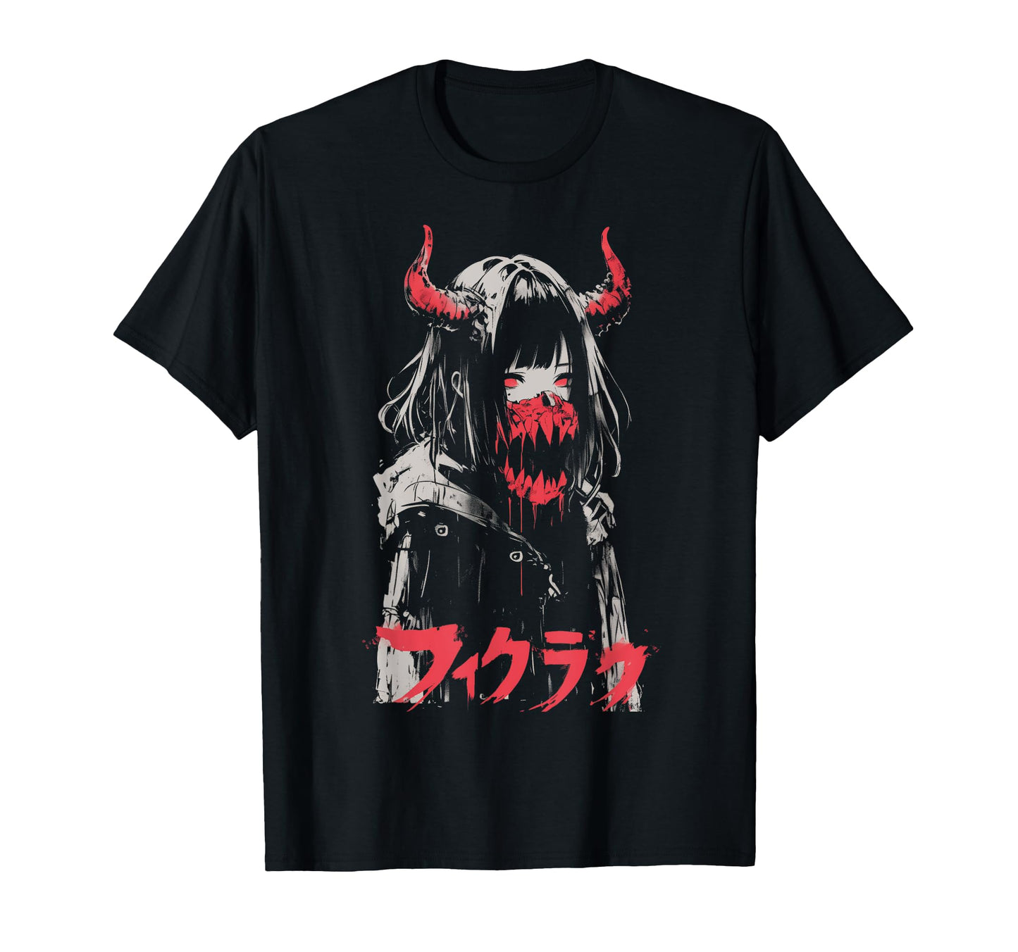 Goth Grunge Demon Anime Waifu Horror Alt T-Shirt - Unique Graphic Unisex - T-Shirt, Sweatshirt, Hoodie