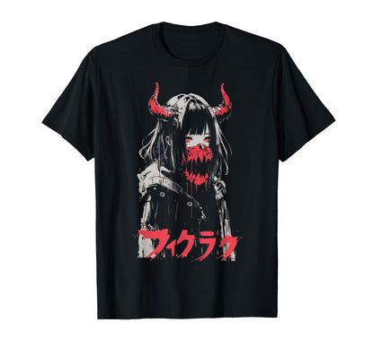 Goth Grunge Demon Anime Waifu Horror Alt T-Shirt - Unique Graphic Unisex - T-Shirt, Sweatshirt, Hoodie
